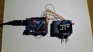 Arduino Displays Time On SH1106 OLED GLCD Using milli Function [upl. by Sucramat775]