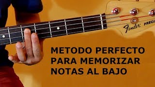 Método perfecto para APRENDER las NOTAS al bajo MEMORIZA y PRACTICA con tu BAJO [upl. by Llewol690]