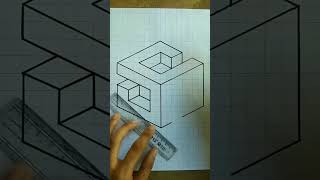 3D drawing  3D pencil drawing  3D drawing Step by step  Easy 3D Drawing draw 3d 3ddrawing [upl. by Enilram]