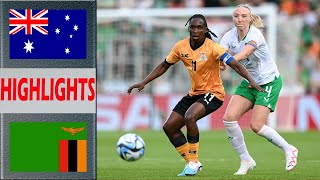 Australia vs Zambia Extended Highlights amp All Goals  PreMatch Womens Football Olympic Games 2024 [upl. by Skutchan984]