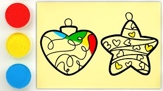 Sand painting ornaments for a Christmas tree [upl. by Ardnak]