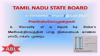 XI Physics Practical 6  Viscosity of liquid by Stokes Method [upl. by Erehc]