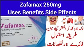 Azithromycin 250mg Tablet Uses in Urdu hindi l Zafamax Capsule 250 mg Review [upl. by Tannenwald883]