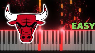 Sirius  CHICAGO BULLS THEME SONG  Easy Piano Tutorial with SHEET MUSIC [upl. by Ailedo963]