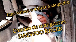 Como purgar y Cambiar mangueras delanteras de freno DAEWOO RACER 🔥👌 CASI SE ROMPEN 😱😱 [upl. by Alexia]