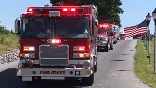 Apparatus Leaving Lebanon County Firefighters Parade 2018 [upl. by Sirraj]