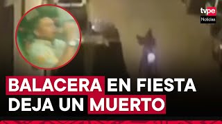 El Agustino balacera en fiesta chicha deja a una mujer fallecida [upl. by Stanfill]