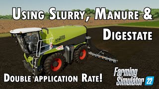 Using Slurry Manure and Digestate in Farming Simulator 22 [upl. by Charline606]