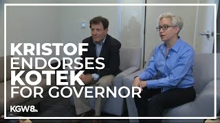 Nicholas Kristof endorses Tina Kotek in governors race [upl. by Egedan835]