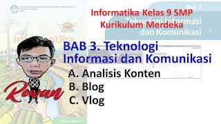 Informatika kelas 9 SMP BAB 3 Teknologi Informasi dan Komunikasi [upl. by Delia]