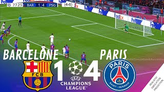 BARCELONE 14 PSG LIGUE DES CHAMPIONS LDC 2324  Résumé du Match • Simulation de jeu vidéo [upl. by Ellenahs]