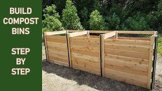 Build a 3 Bay Compost Bin STEP by STEP [upl. by Nylcaj311]