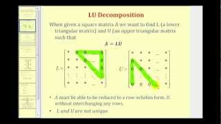 LU Decomposition Using Elementary Matrices [upl. by Nolubez493]