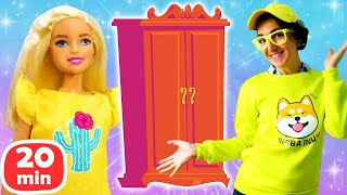 Cosa cè nellarmadio della bambola Barbie Giochi con le bambole nel video per bambine [upl. by Tavey]