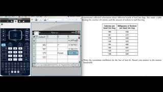 Working with Bivariate Data with TIspire CX [upl. by Aihset844]