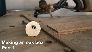 Making a box from a quarter sawn oak offcut  part 1 stock prep [upl. by Nalyt]