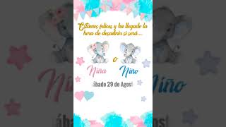 Invitaciones Video para Babyshower Revelacion de Género 🥳 [upl. by Gignac]