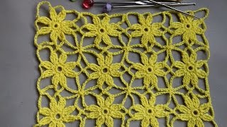 Motivo de margaritas a crochetparte 1 normaysustejidos blusasnorma [upl. by Kcirddehs]