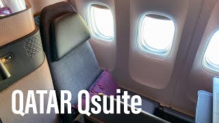 Qatar Airways 777200LR Qsuite Business Class Doha to Los Angeles  Aviation Geeks [upl. by Sandi]