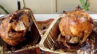 Great Holiday BBQ Recipe Beer Can Chicken on the BBQ Grill [upl. by Weintrob20]