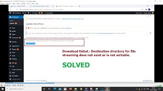 Download failed Destination directory for file streaming does not exist or is not writable [upl. by Arikihs]