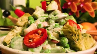 Artichoke Avocado Pea Endive Salad with Garlic Cashew Dressing  Take 3 [upl. by Forland]