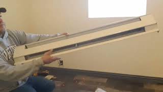 Installing Electric Baseboard Heater 240 Volt DIY [upl. by Yelsek837]