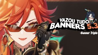 BANNERS e RERUNS 53 Genshin Impact e Banner Triplo de Liyue [upl. by Odraleba]