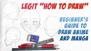 Beginner Guide How to draw anime tutorial part 1 [upl. by Lonna701]