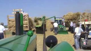 John Deere R threshing wheat rollag 2008 jewison [upl. by Asirehc370]