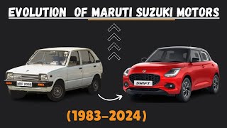 Maruti Suzuki Evolution 1983  2024  ALL MARUTI SUZUKI CARS [upl. by Valenta]