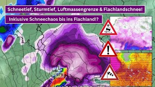 Das könnte heftig werden Schneetief Sturmtief Luftmassengrenze amp Schneechaos bis ins Flachland [upl. by Esirahs]