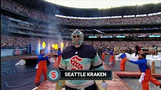 The Krakens epic Winter Classic entrance featured flying fish 🐟  NHL on ESPN [upl. by Okechuku]