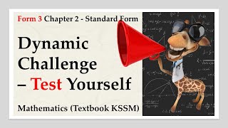 KSSM Mathematics Form 3 Chapter 2  Dynamic Challenge  Test Yourself  Standard Form [upl. by Alym931]