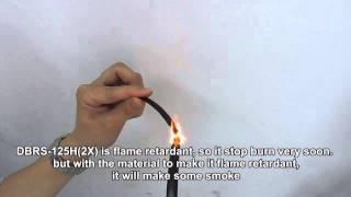 Single Wall Polyolefin Heat Shrink Tubing Flame Retardant Test [upl. by Salzhauer]