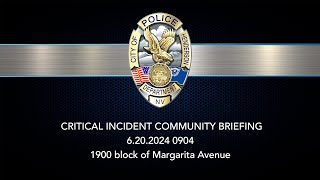 HPD Critical Incident Community Briefing  OIS2 2024 [upl. by Candie536]