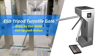 STXtek ESD Tripod Turnstile Gate Antistatic Access Control System esdturnstile esdtripodturnstile [upl. by Nilram]