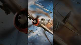 WW2 Japanese Mitsubishi A6M Zero Takes Fire  4k 60fps Colorized Sound Design AI Enhanced [upl. by Darren7]