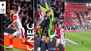 Slavia Prague 20 AS Roma ⭐️ Goals Highlights  Fans Scenes EuropaLeague [upl. by Oniotna]