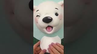 Christmas polar bear cake 🤍 shorts cake cakedecorating [upl. by Mun]