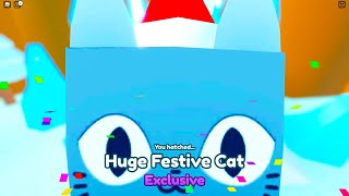 Pet Simulator X CODES Gives You NEW FESTIVE HUGE CAT [upl. by Yerag]