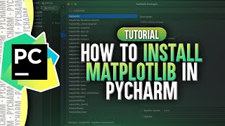 How To Install Matplotlib In PyCharm [upl. by Nitsir]