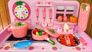 Satisfying with Unboxing Cute Wooden Kitchen PlaySet Toys Review  ASMR [upl. by Osana]