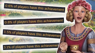 Civ 6  Going For RARE Achievements On A HUGE Map – 1 Deity Eleanor Civilization VI [upl. by Leyes102]