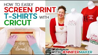 How to Screen Print a Shirt with Cricut  Full Process from Start to Finish [upl. by Ewald964]