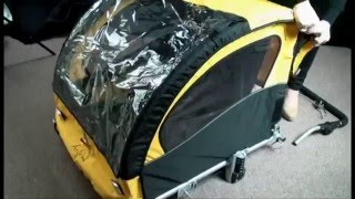 Aosom How To Assemble our Bike Trailers [upl. by Airdnalahs]