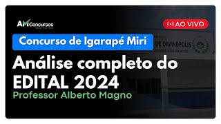 SAIU EDITAL DO CONCURSO DA PREFEITURA DE IGARAPE MIRI PARÃ 2024 [upl. by Latsyrhk]