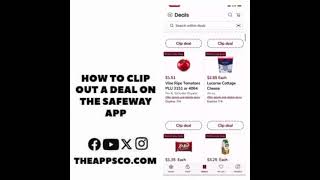 How to clip out a deal on the Safeway app [upl. by Par]