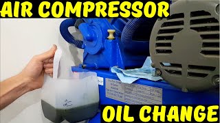 How to change oil in a Quincy air compressor [upl. by Earvin629]