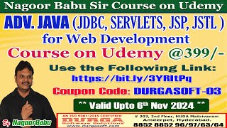 Nagoor Babu Sir ADV JAVA Course on Udemy 399 [upl. by Solrac]